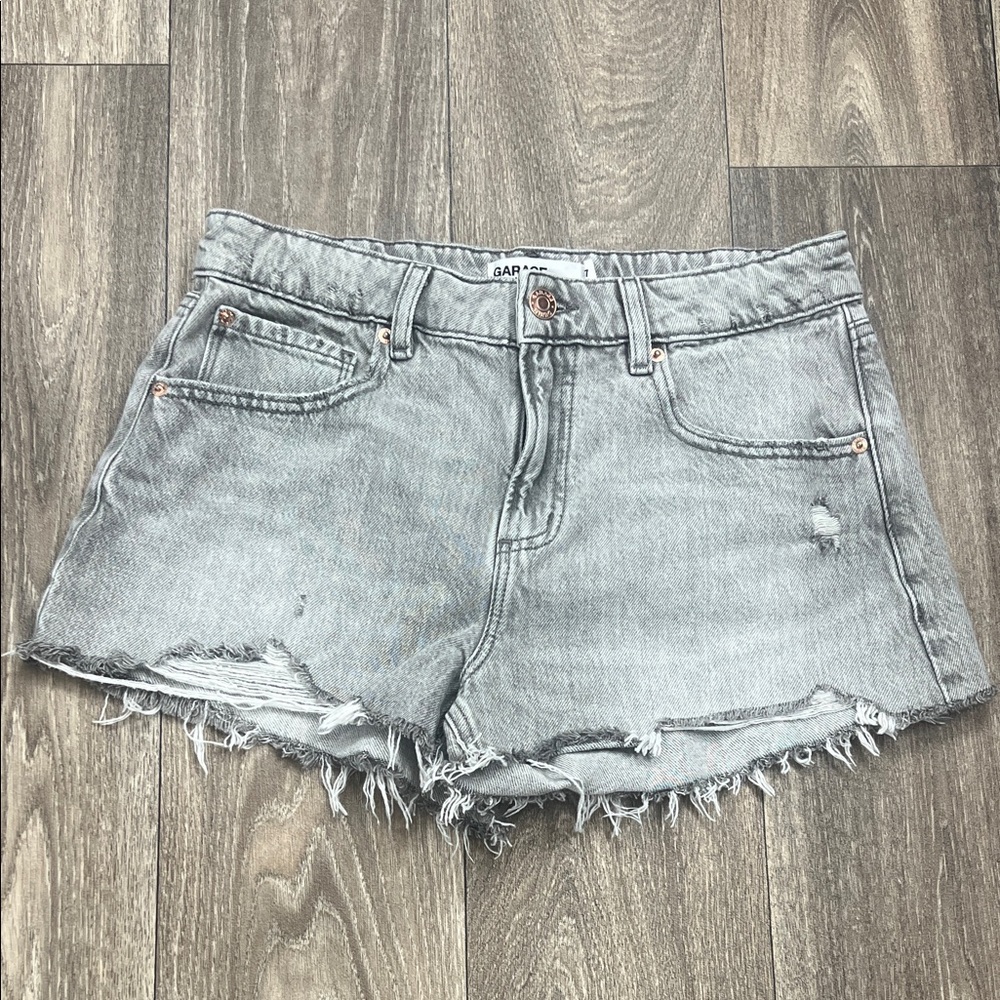 Garage Denim Gray Cut Off Shorts